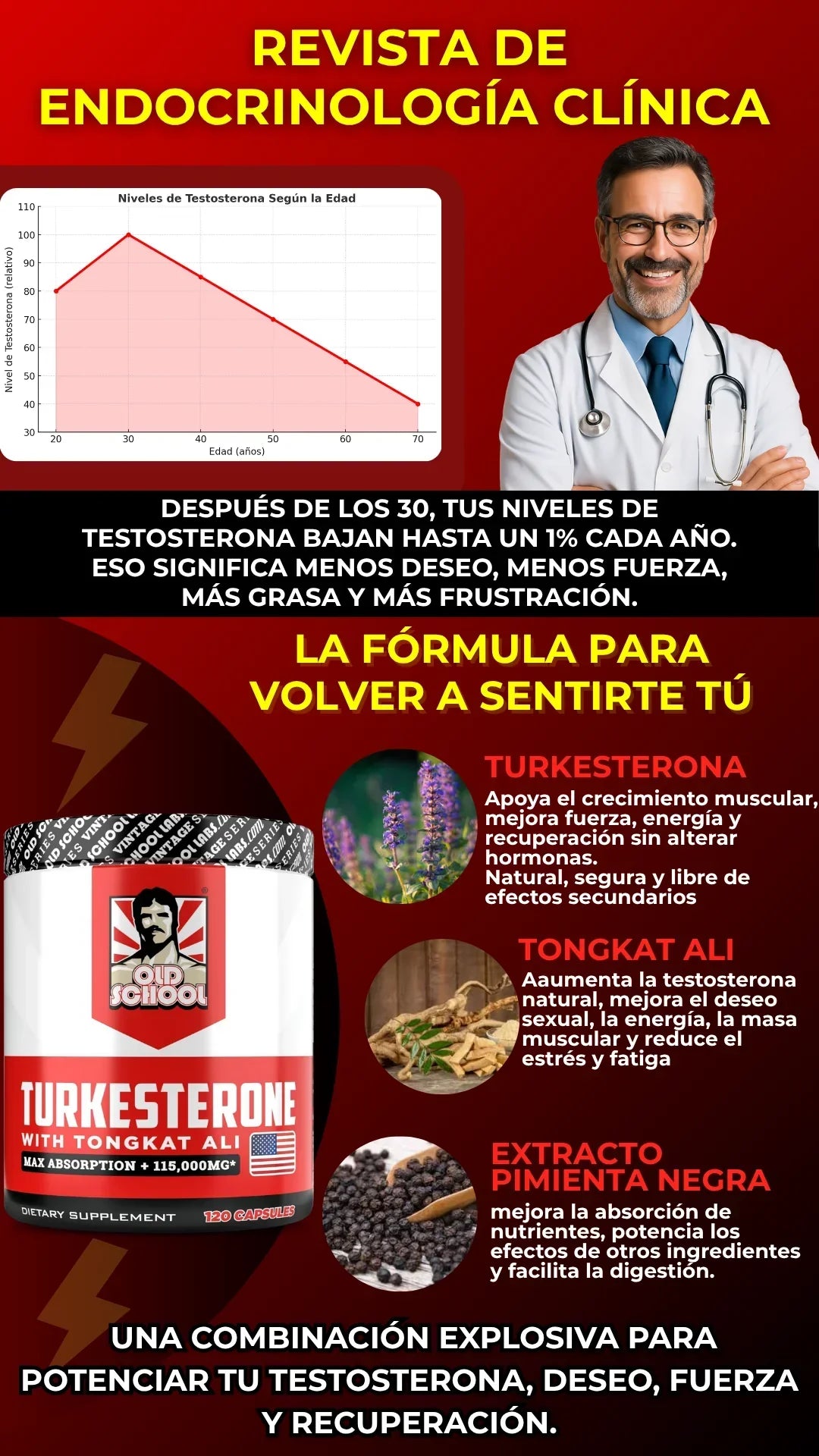 TURKESTERONE OLD SCHOOL  - TESTOSTERONE BOOSTER